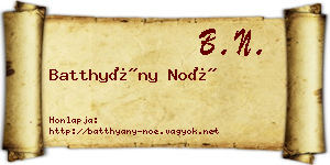 Batthyány Noé névjegykártya